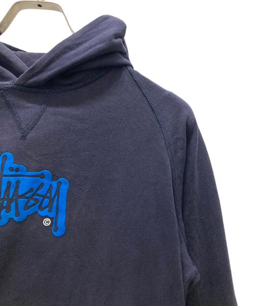 stussy（ステューシー）stussy (ステューシー) プルオーバーパーカー ネイビー サイズ:Mの古着・服飾アイテム