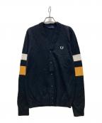 FRED PERRYフレッドペリー）の古着「Vネックカーディガン」｜ブラック