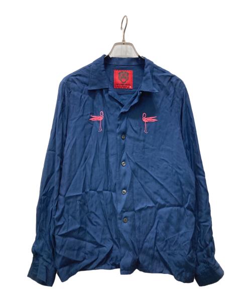 cloveru（クローバル）Cloveru (クローバル) オープンカラーシャツ ネイビー サイズ:S/Mの古着・服飾アイテム