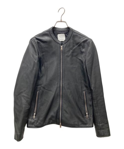 UNITED TOKYO（ユナイテッドトーキョー）UNITED TOKYO (ユナイテッドトーキョー) ラムレザーシングルライダースジャケット ブラック サイズ:2の古着・服飾アイテム