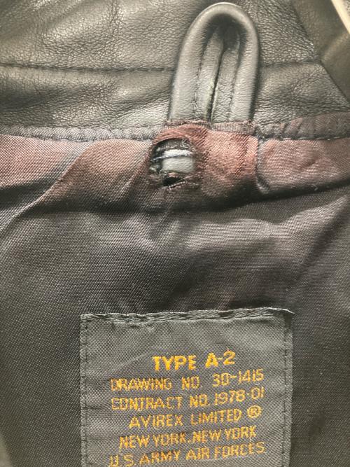 AVIREX（アヴィレックス）AVIREX (アヴィレックス) A-2ジャケット ブラック サイズ:36の古着・服飾アイテム