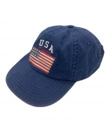 POLO RALPH LAUREN（ポロ・ラルフローレン）の古着「星条旗 キャップ」｜ネイビー