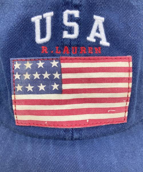 POLO RALPH LAUREN（ポロ・ラルフローレン）POLO RALPH LAUREN (ポロ・ラルフローレン) 星条旗 キャップ ネイビーの古着・服飾アイテム