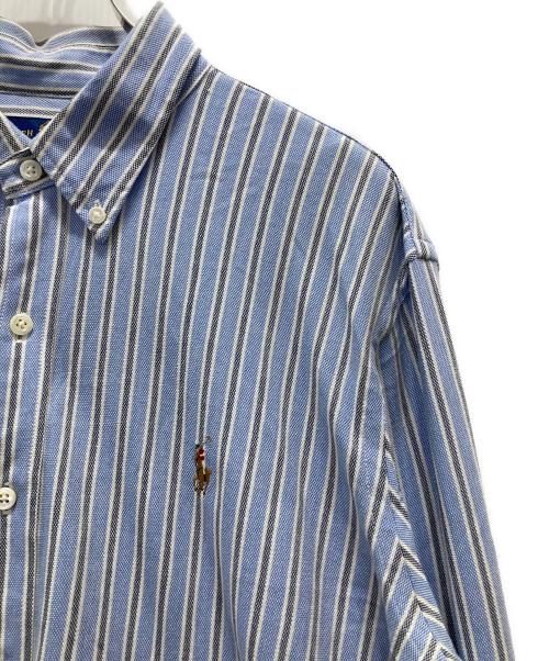 RALPH LAUREN（ラルフローレン）RALPH LAUREN (ラルフローレン) ボタンダウンストライプシャツ スカイブルー サイズ:XLの古着・服飾アイテム
