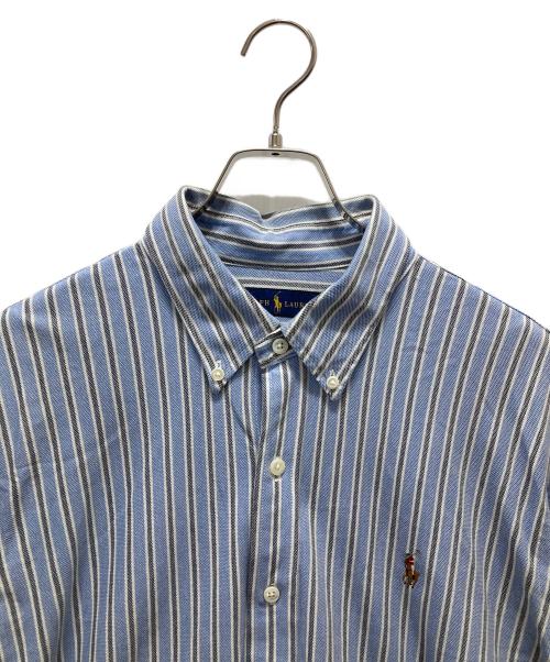 RALPH LAUREN（ラルフローレン）RALPH LAUREN (ラルフローレン) ボタンダウンストライプシャツ スカイブルー サイズ:XLの古着・服飾アイテム