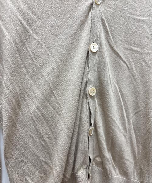 JOHN SMEDLEY（ジョンスメドレー）JOHN SMEDLEY (ジョンスメドレー) Vネックカーディガン ブラウン サイズ:Sの古着・服飾アイテム