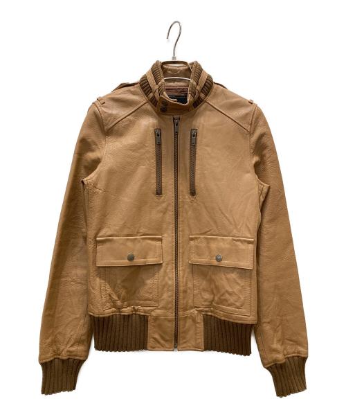 Hysteric Glamour（ヒステリックグラマー）Hysteric Glamour (ヒステリックグラマー) リブ付レザージャケット ブラウン サイズ:Freeの古着・服飾アイテム