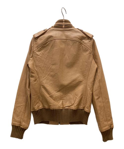 Hysteric Glamour（ヒステリックグラマー）Hysteric Glamour (ヒステリックグラマー) リブ付レザージャケット ブラウン サイズ:Freeの古着・服飾アイテム