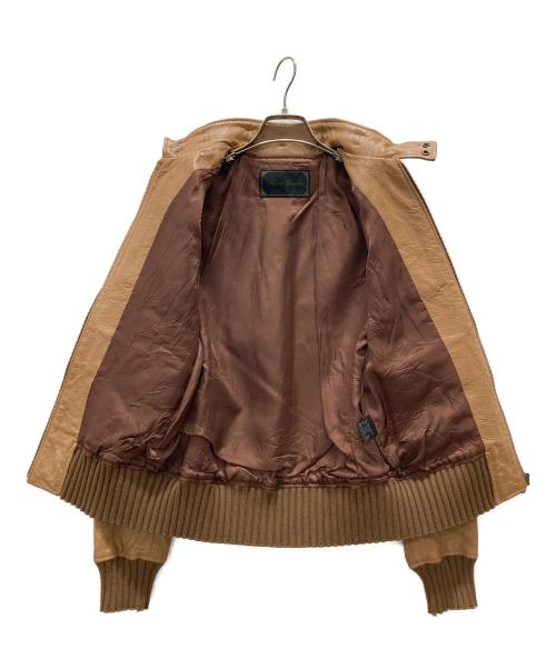 Hysteric Glamour（ヒステリックグラマー）Hysteric Glamour (ヒステリックグラマー) リブ付レザージャケット ブラウン サイズ:Freeの古着・服飾アイテム