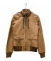 Hysteric Glamour（ヒステリックグラマー）の古着「リブ付レザージャケット」｜ブラウン