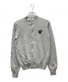 PLAY COMME des GARCONS（プレイコムデギャルソン）の古着「ハート刺繍カーディガン」｜グレー