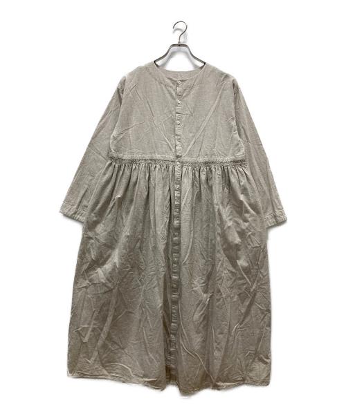 KAGURE（カグレ）KAGURE (カグレ) ウエストギャザーワンピース ベージュ サイズ:Freeの古着・服飾アイテム