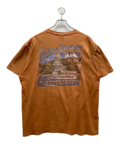 HARLEY-DAVIDSON（ハーレーダビッドソン）HARLEY-DAVIDSON (ハーレーダビッドソン) Tシャツ オレンジ サイズ:XLの古着・服飾アイテム