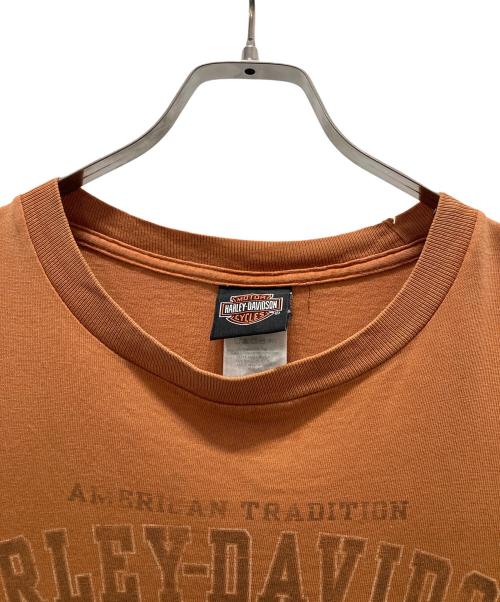 HARLEY-DAVIDSON（ハーレーダビッドソン）HARLEY-DAVIDSON (ハーレーダビッドソン) Tシャツ オレンジ サイズ:XLの古着・服飾アイテム