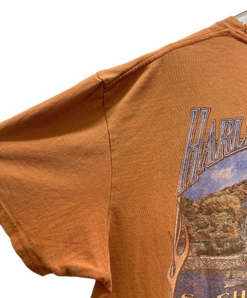 HARLEY-DAVIDSON（ハーレーダビッドソン）HARLEY-DAVIDSON (ハーレーダビッドソン) Tシャツ オレンジ サイズ:XLの古着・服飾アイテム
