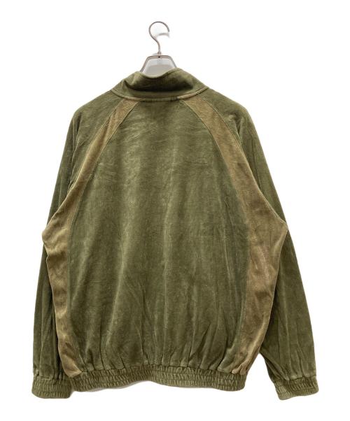 KEBOZ（ケボズ）KEBOZ (ケボズ) ベロアトラックジャケット カーキ サイズ:LARGEの古着・服飾アイテム