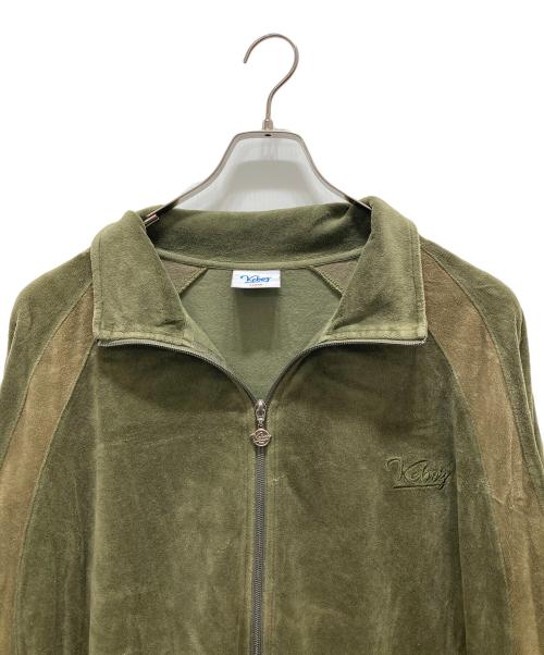 KEBOZ（ケボズ）KEBOZ (ケボズ) ベロアトラックジャケット カーキ サイズ:LARGEの古着・服飾アイテム
