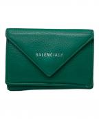 BALENCIAGAバレンシアガ）の古着「ペーパーミニウォレット」｜グリーン