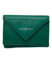 BALENCIAGA（バレンシアガ）の古着「ペーパーミニウォレット」｜グリーン