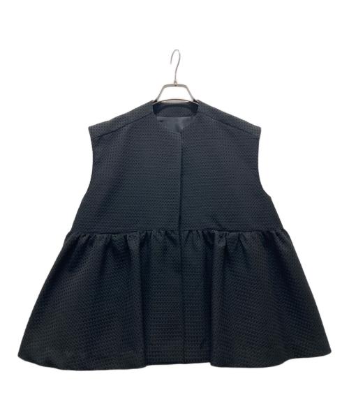 ELLA（エラ）eLLa (エラ) ペプラムジレベスト ブラック サイズ:Fの古着・服飾アイテム