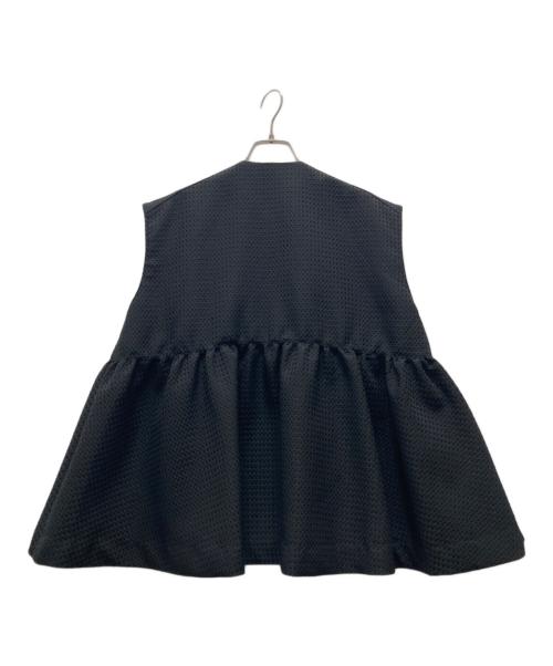 ELLA（エラ）eLLa (エラ) ペプラムジレベスト ブラック サイズ:Fの古着・服飾アイテム