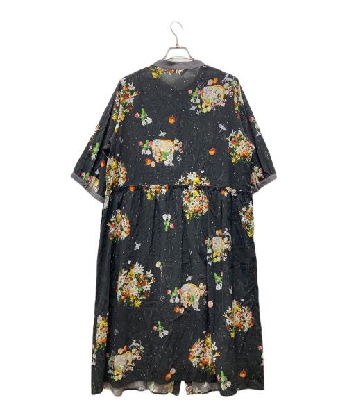 SUPER HAKKA（スーパーハッカ）SUPER HAKKA (スーパーハッカ) 総柄ワンピース ブラック サイズ:15の古着・服飾アイテム