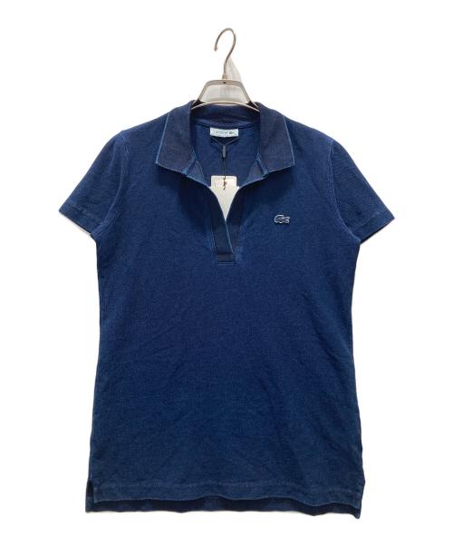 LACOSTE（ラコステ）LACOSTE (ラコステ) 藍染風ポロシャツ インディゴ サイズ:38 未使用品の古着・服飾アイテム