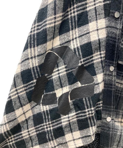 AULA（オーラ）AULA (オーラ) アシンメトリー チェックスカート ブラック サイズ:１の古着・服飾アイテム