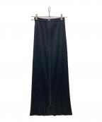 PLEATS PLEASEプリーツプリーズ）の古着「フロントジッププリーツスカート」｜ブラック