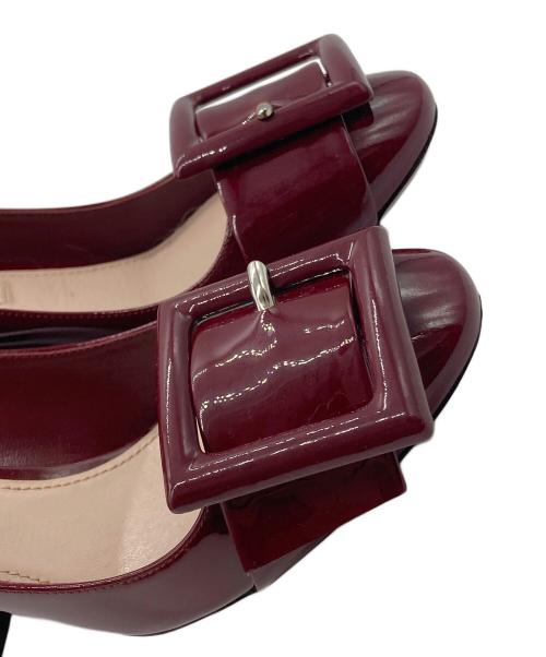 MIU MIU（ミュウミュウ）MIU MIU (ミュウミュウ) チャンキーヒールパンプス レッド サイズ:36の古着・服飾アイテム