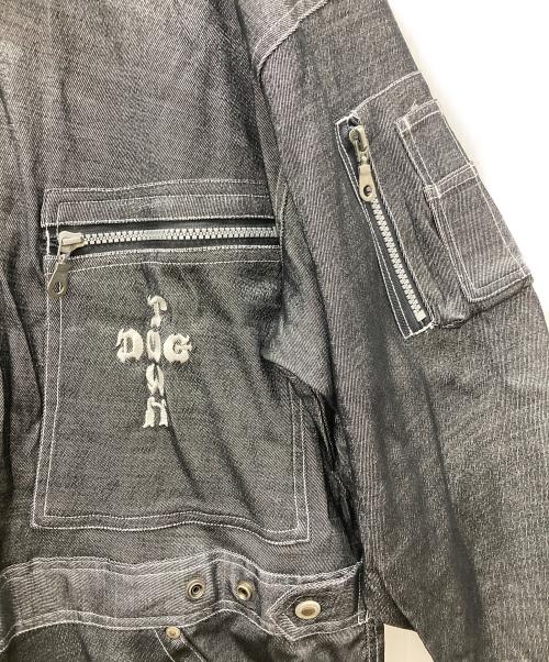 DOG TOWN（ドッグ タウン）DOG TOWN (ドッグ タウン) つなぎ/刺繍オールインワン グレー サイズ:FREEの古着・服飾アイテム