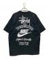 NIKE (ナイキ) stussy (ステューシー) プリントTシャツ ブラック サイズ:XL：5000円