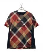 BLACK LABEL CRESTBRIDGEブラックレーベル クレストブリッジ）の古着「メガチェック ロゴTシャツ」｜ブラック