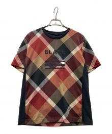 BLACK LABEL CRESTBRIDGE（ブラックレーベル クレストブリッジ）の古着「メガチェック ロゴTシャツ」｜ブラック