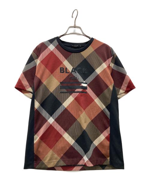 BLACK LABEL CRESTBRIDGE（ブラックレーベル クレストブリッジ）BLACK LABEL CRESTBRIDGE (ブラックレーベル クレストブリッジ) メガチェック ロゴTシャツ ブラック サイズ:Mの古着・服飾アイテム