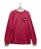 stussyステューシー）の古着「ロングスリーブカットソー」｜ピンク