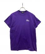 stussyステューシー）の古着「ロゴプリントTシャツ」｜パープル