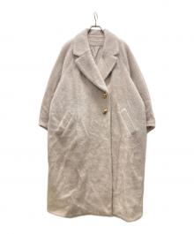 Snidel（スナイデル）の古着「ジャギーロングコート」｜ベージュ