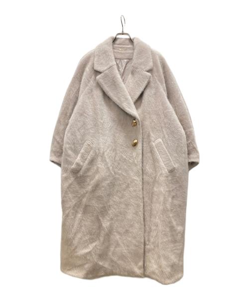 Snidel（スナイデル）Snidel (スナイデル) ジャギーロングコート ベージュの古着・服飾アイテム