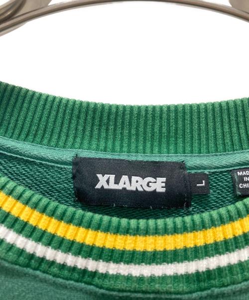 X-LARGE（エクストララージ）X-LARGE (エクストララージ) クルーネックスウェット グリーン サイズ:Lの古着・服飾アイテム