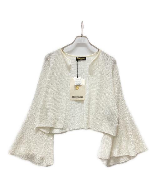 HIROKO KOSHINO（ヒロコ コシノ）HIROKO KOSHINO (ヒロコ コシノ) ガウンカーディガン ホワイト サイズ:Lの古着・服飾アイテム