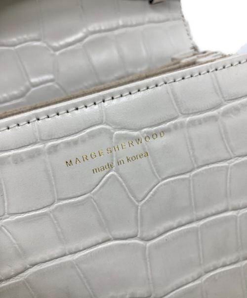 MARGESHERWOOD（マージシャーウッド）MARGESHERWOOD (マージシャーウッド) 2WAY型押しハンドバッグ ホワイトの古着・服飾アイテム