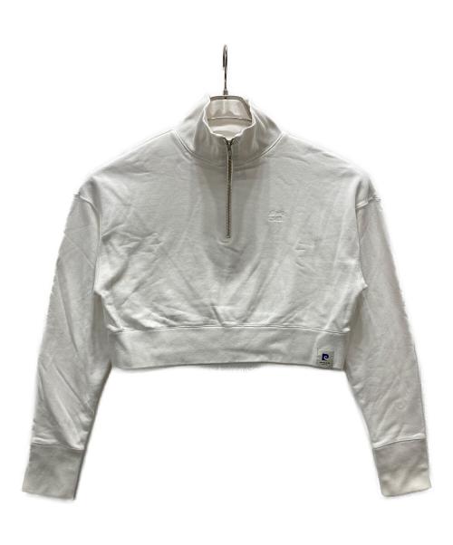 FRAY ID（フレイ アイディー）FRAY ID (フレイ アイディー) pierre cardin (ピエール・カルダン) コラボハーフジップスウェット ホワイト サイズ:Freeの古着・服飾アイテム