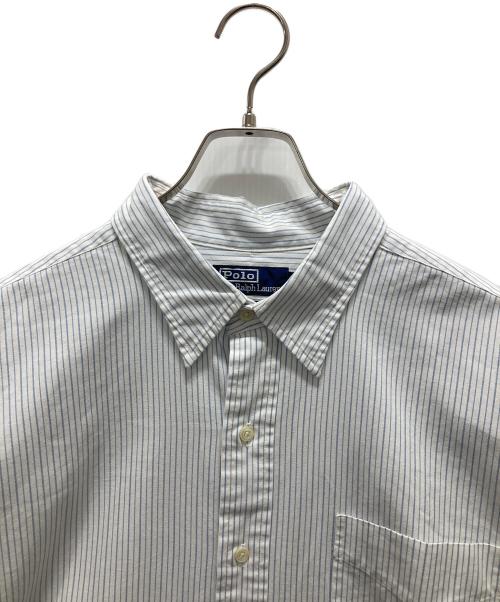 POLO RALPH LAUREN（ポロ・ラルフローレン）POLO RALPH LAUREN (ポロ・ラルフローレン) ストライプシャツ スカイブルー サイズ:XLの古着・服飾アイテム