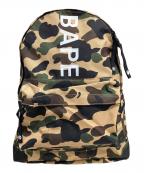 bapeアベイシングエイプ）の古着「カモ柄バックパック」｜ベージュ