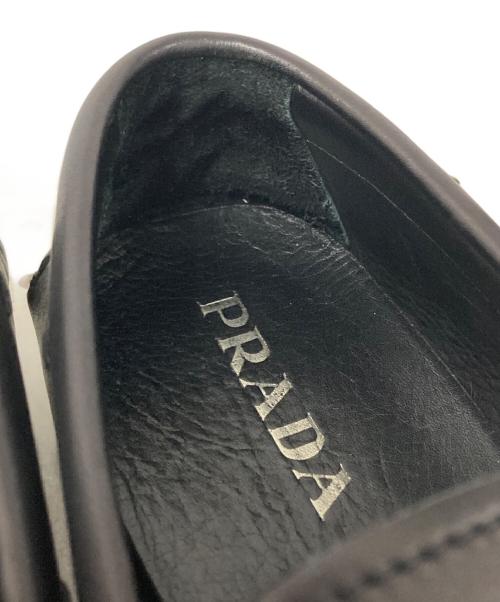 PRADA（プラダ）PRADA (プラダ) ドライビングコインローファー ブラック サイズ:9 1/2の古着・服飾アイテム