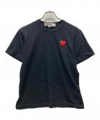 PLAY COMME des GARCONSプレイコムデギャルソン）の古着「刺繍ロゴカットソー」｜ブラック