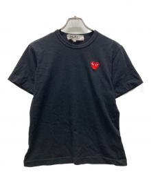 PLAY COMME des GARCONS（プレイコムデギャルソン）の古着「刺繍ロゴカットソー」｜ブラック