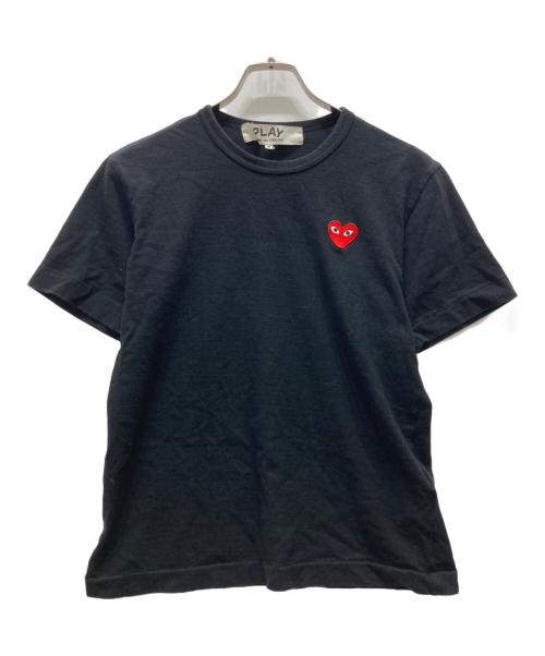 PLAY COMME des GARCONS（プレイコムデギャルソン）PLAY COMME des GARCONS (プレイコムデギャルソン) 刺繍ロゴカットソー ブラック サイズ:Sの古着・服飾アイテム