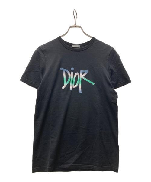 Dior（ディオール）Dior (ディオール) Dior Shawn Stussy Logo T-shirt ブラック サイズ:XSの古着・服飾アイテム